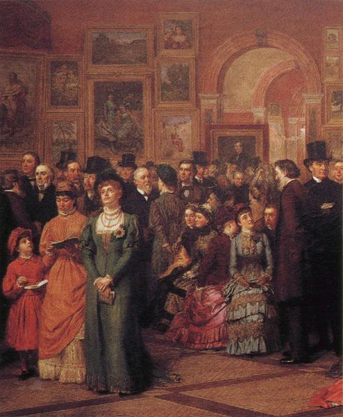William Powell Frith The Private View of the Royal Academy oil painting picture